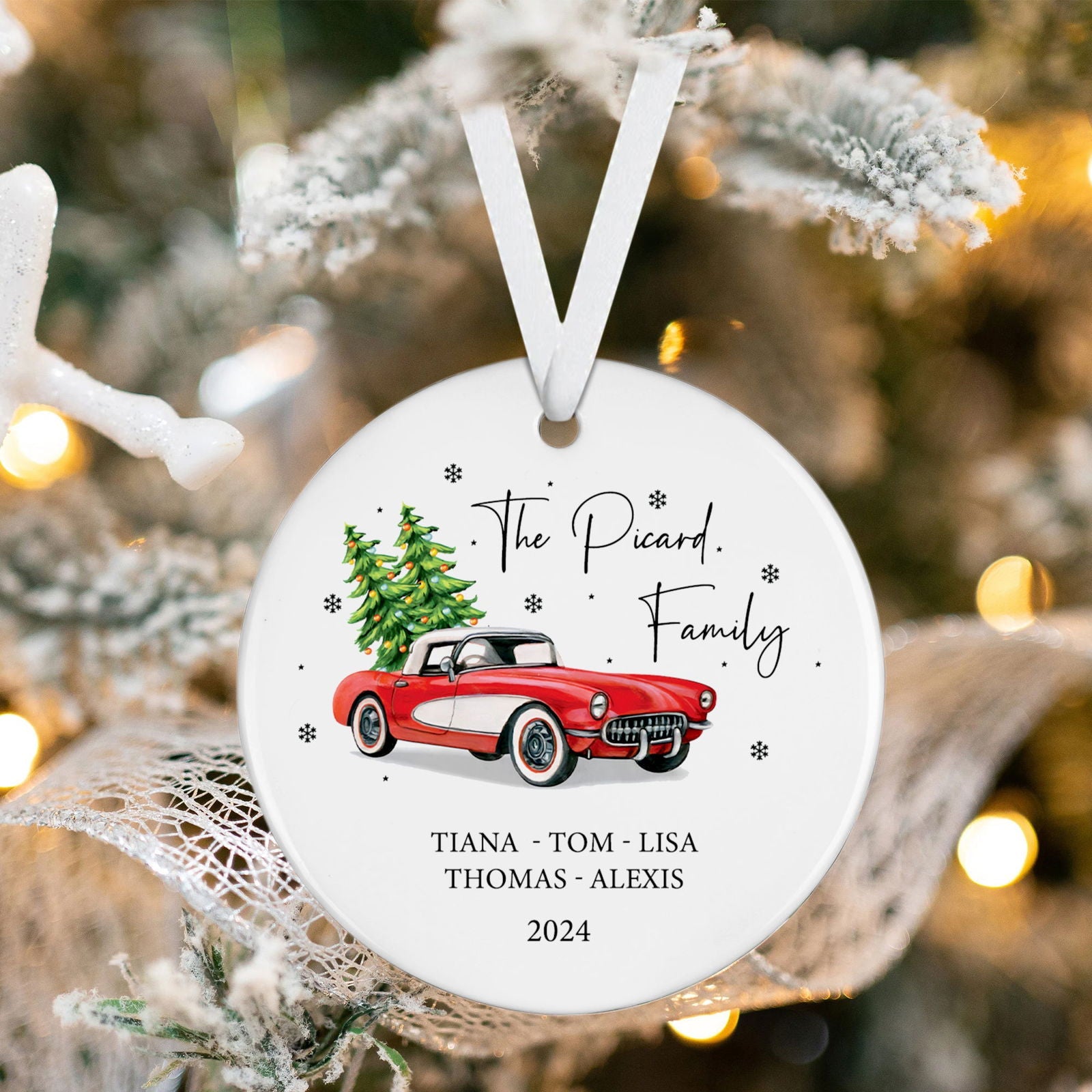Personalized Family Christmas Ornament, Family Ceramic Ornament CX02-50 - 19Gifts