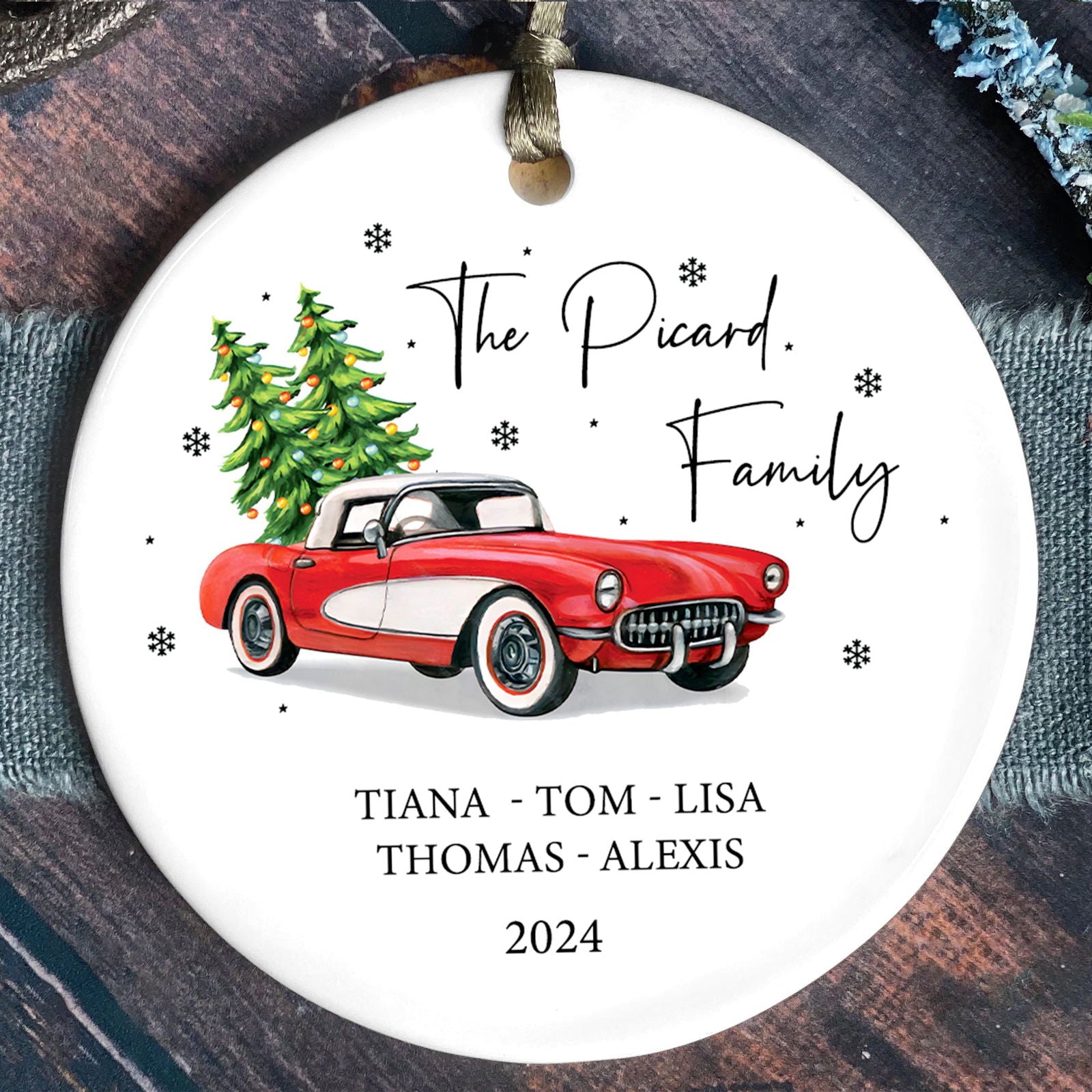 Personalized Family Christmas Ornament, Family Ceramic Ornament CX02-50 - 19Gifts