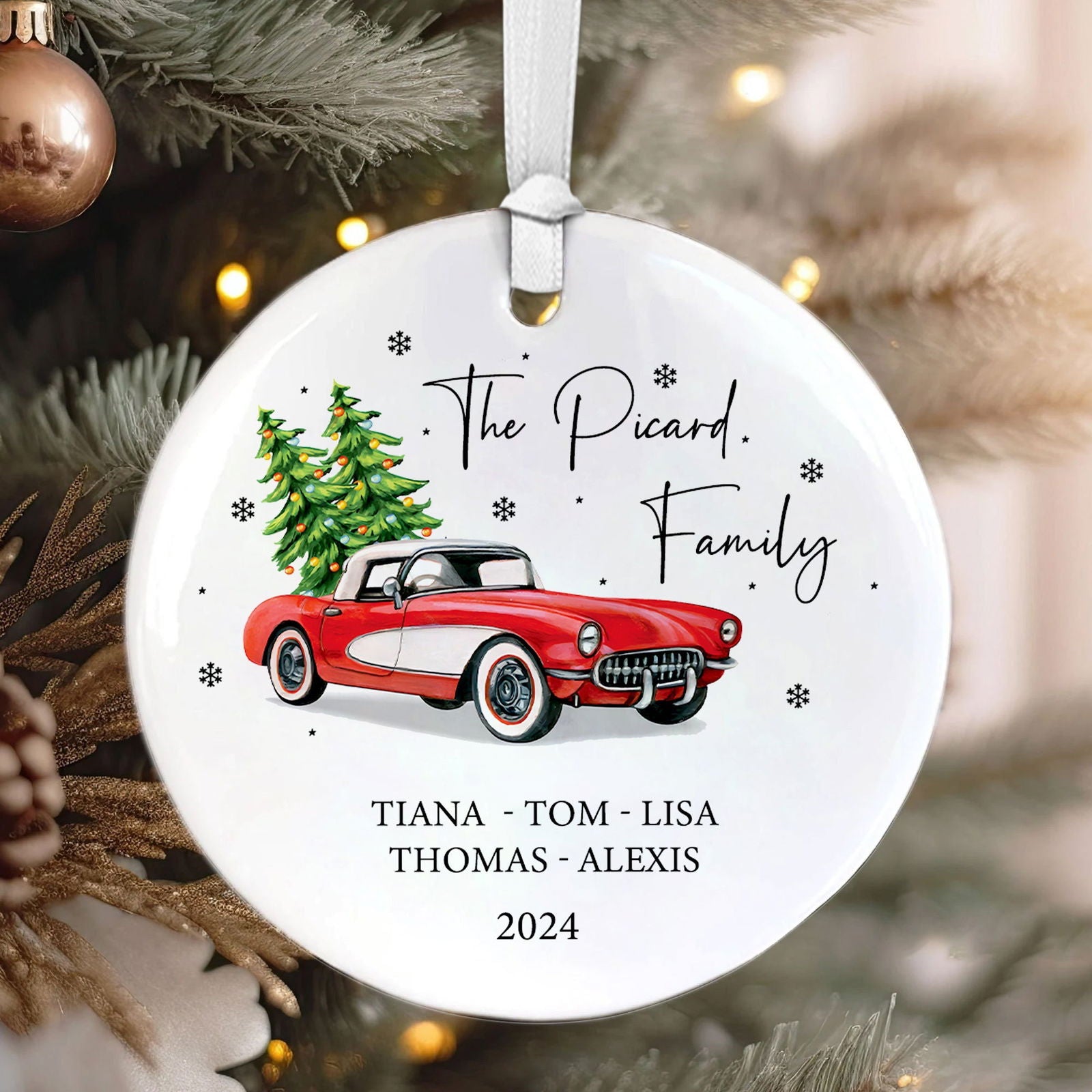Personalized Family Christmas Ornament, Family Ceramic Ornament CX02-50 - 19Gifts