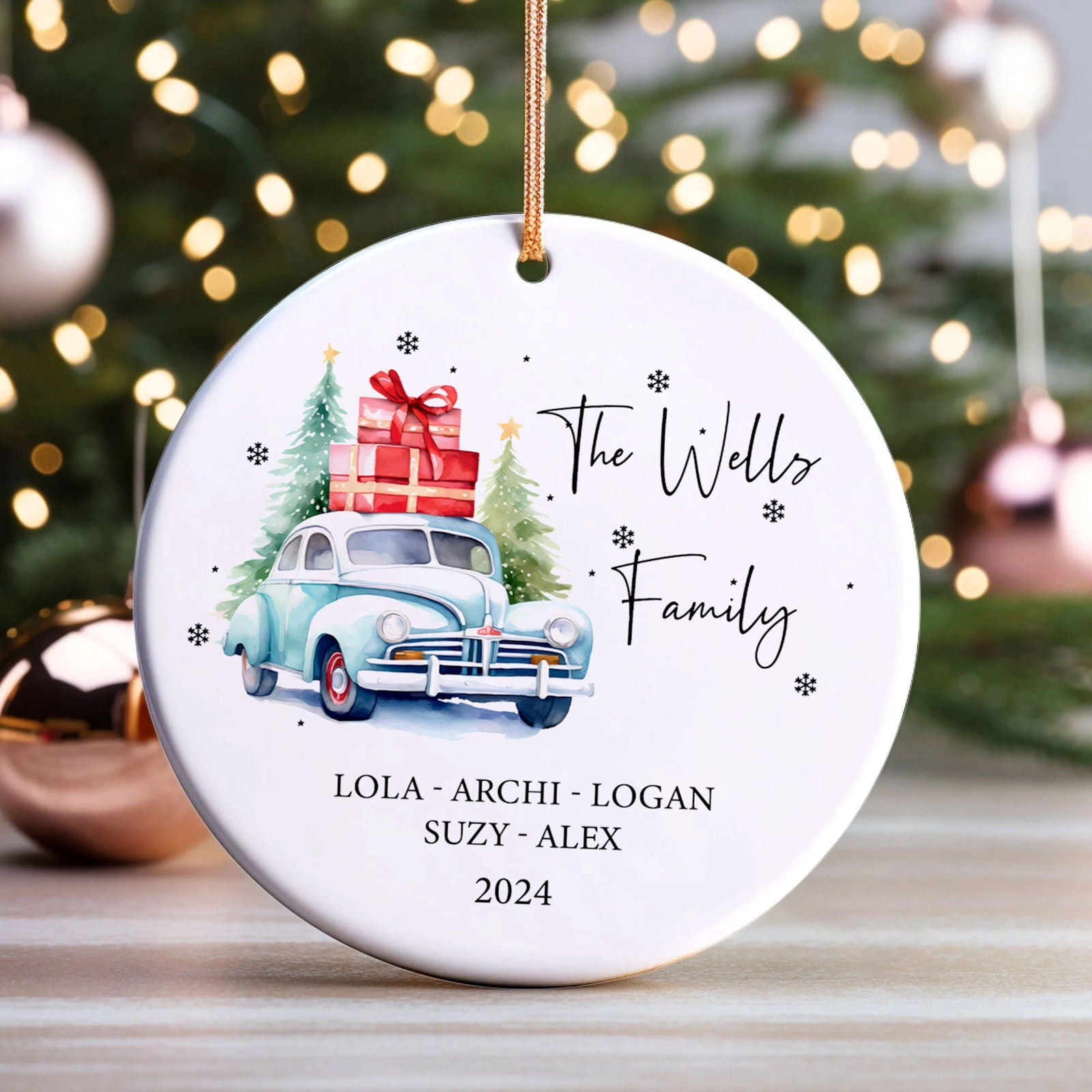 Personalized Family Christmas Ornament, Family Ceramic Ornament CX02-50 - 19Gifts