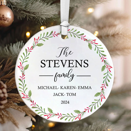 Personalized Family Christmas Ornament, Family Ceramic Ornament CX02-54 - 19Gifts