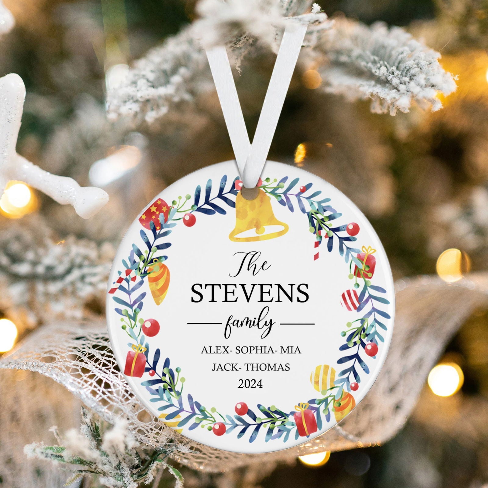 Personalized Family Christmas Ornament, Family Ceramic Ornament CX02-54 - 19Gifts