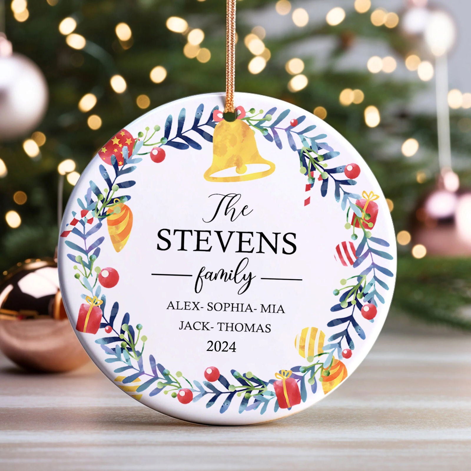 Personalized Family Christmas Ornament, Family Ceramic Ornament CX02-54 - 19Gifts