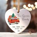 Personalized Family Christmas Ornament, Family Ceramic Ornament CY02-2 - 19Gifts