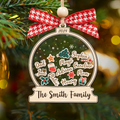 Personalized Family Christmas Ornaments, Custom Family Names Christmas Tree Decorations CF220 - 19Gifts