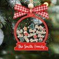 Personalized Family Christmas Ornaments, Custom Family Names Christmas Tree Decorations CF220 - 19Gifts