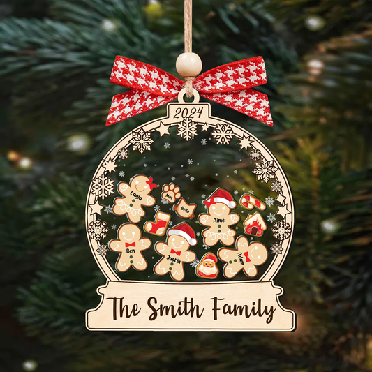 Personalized Family Christmas Ornaments, Family Christmas Shaker Ornaments CF208 - 19Gifts