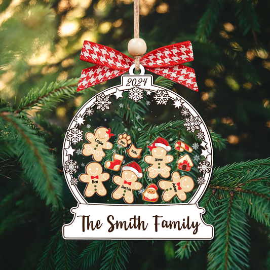 Personalized Family Christmas Ornaments, Family Christmas Shaker Ornaments CF208 - 19Gifts