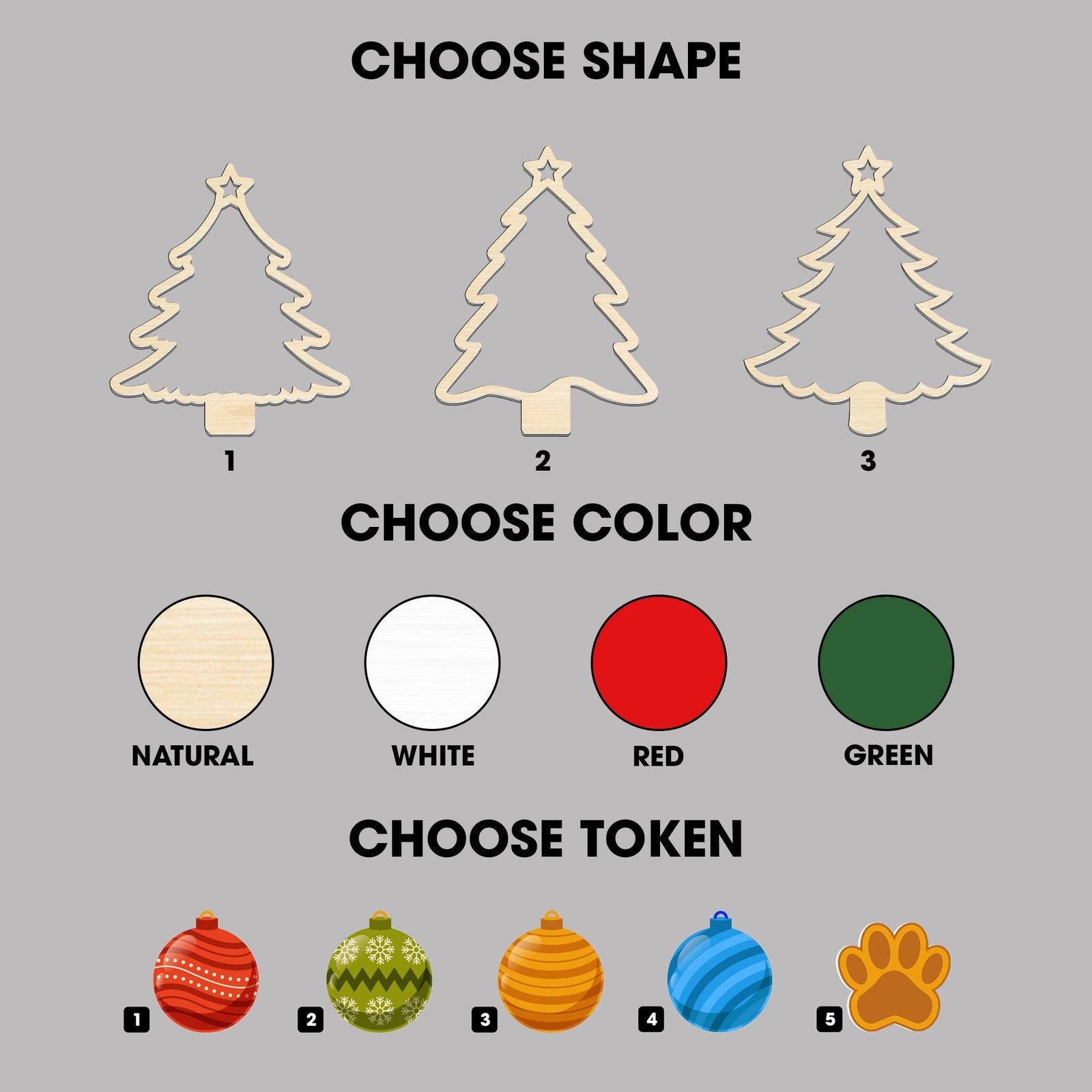 Personalized Family Christmas Tree Ornament, Family Gift 5 Layers Shake Ornament CF109 - 19Gifts