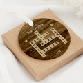 Personalized Family Crossword Ornament, Ceramic Christmas Puzzle Ornament, CX06-73 - 19Gifts
