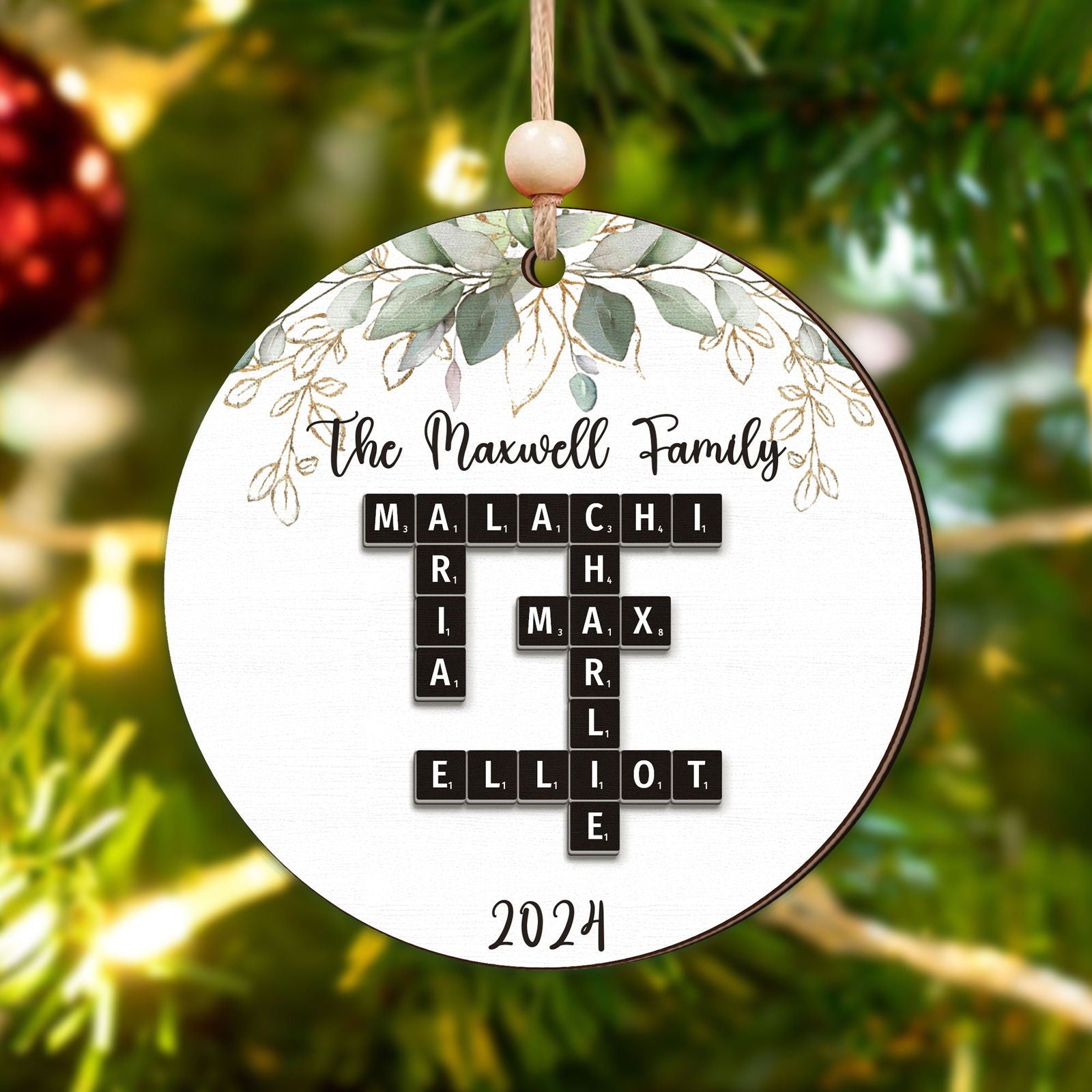 Personalized Family Crossword Ornament, Christmas Ornament CF708 - 19Gifts