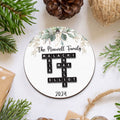 Personalized Family Crossword Ornament, Christmas Ornament CF708 - 19Gifts