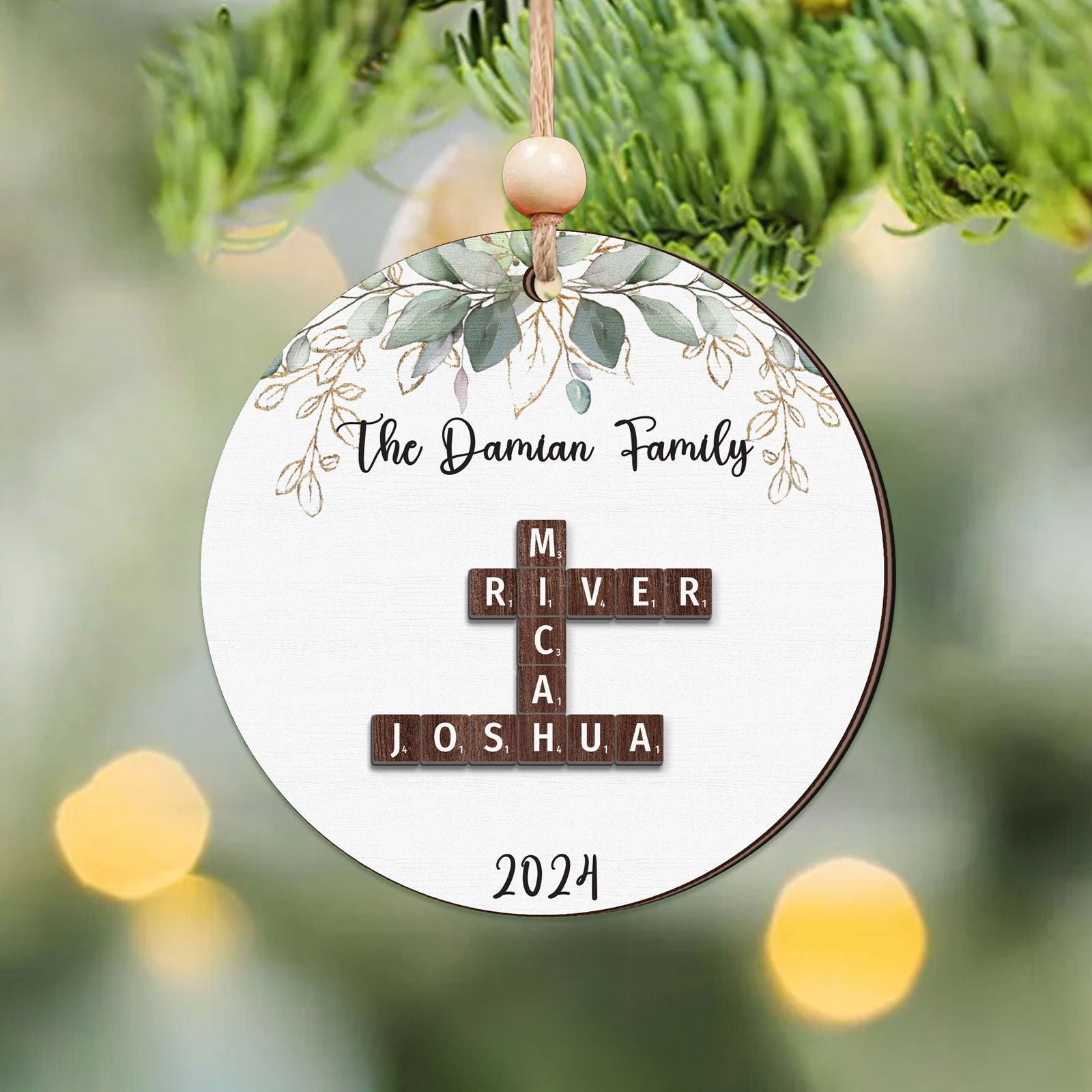 Personalized Family Crossword Ornament, Christmas Ornament CF708 - 19Gifts