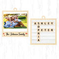 Personalized Family Crossword Puzzle Art Photo Inserted Double Sided Wooden Ornament CF533 - 19Gifts