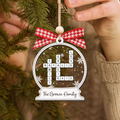 Personalized Family Crossword Puzzle Ornament, Two Layer Christmas Wooden and Acrylic Ornament, CF577 - 19Gifts