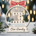 Personalized Family Crossword Puzzle Ornament, Two Layer Christmas Wooden and Acrylic Ornament, CF577 - 19Gifts