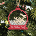 Personalized Family Crossword Snow Globe Ornament, 3-Layered Shaking Family Ornament, 2024 Christmas Tree Decor CF924 - 19Gifts
