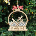 Personalized Family Crossword Snow Globe Ornament, 3-Layered Shaking Family Ornament, 2024 Christmas Tree Decor CF924 - 19Gifts