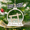 Personalized Family Crossword Snow Globe Ornament, 3-Layered Shaking Family Ornament, 2024 Christmas Tree Decor CF924 - 19Gifts