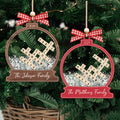 Personalized Family Crossword Snow Globe Ornament, 3-Layered Shaking Family Ornament, 2024 Christmas Tree Decor CF924 - 19Gifts