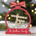 Personalized Family Crossword Snow Globe Ornament, 3-Layered Shaking Family Ornament, 2024 Christmas Tree Decor CF924 - 19Gifts
