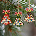 Personalized Family Name Christmas Tree Wooden Ornament, Family Christmas Ornament CF551 - 19Gifts