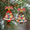 Personalized Family Name Christmas Tree Wooden Ornament, Family Christmas Ornament CF551 - 19Gifts