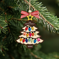 Personalized Family Name Christmas Tree Wooden Ornament, Family Christmas Ornament CF551 - 19Gifts