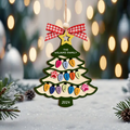 Personalized Family Name Christmas Tree Wooden Ornament, Family Christmas Ornament CF551 - 19Gifts