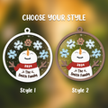 Personalized Family Names Christmas Ornament, Funny Snowman Family Shaker Ornament CF296 - 19Gifts