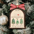Personalized Family Of Three Christmas Ornament, Baby's First Christmas Ornament Wooden 2 Layers CF504 - 19Gifts