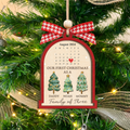 Personalized Family Of Three Christmas Ornament, Baby's First Christmas Ornament Wooden 2 Layers CF504 - 19Gifts