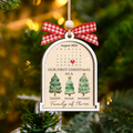 Personalized Family Of Three Christmas Ornament, Baby's First Christmas Ornament Wooden 2 Layers CF504 - 19Gifts