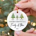 Personalized Family Ornament with Christmas tree, Custom Xmas Tree Ornament CX01-22 - 19Gifts