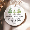 Personalized Family Ornament with Christmas tree, Custom Xmas Tree Ornament CX01-22 - 19Gifts