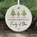 Personalized Family Ornament with Christmas tree, Custom Xmas Tree Ornament CX01-22 - 19Gifts