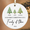 Personalized Family Ornament with Christmas tree, Custom Xmas Tree Ornament CX01-22 - 19Gifts