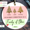 Personalized Family Ornament with Christmas tree, Custom Xmas Tree Ornament CX01-22 - 19Gifts