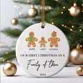 Personalized Family Ornament with Gingerbread, First Christmas Family Ornament CX01-21 - 19Gifts