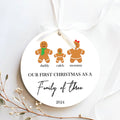 Personalized Family Ornament with Gingerbread, First Christmas Family Ornament CX01-21 - 19Gifts
