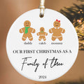 Personalized Family Ornament with Gingerbread, First Christmas Family Ornament CX01-21 - 19Gifts