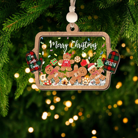 Personalized Family Ornaments with Dogs & Cats, Family Christmas Ornaments CF324 - 19Gifts