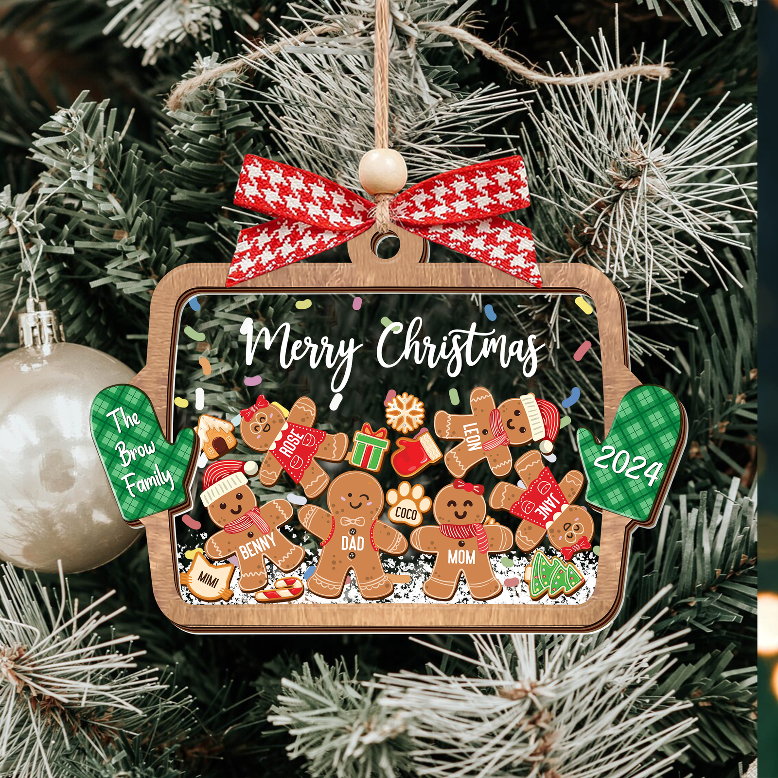 Personalized Family Ornaments with Dogs & Cats, Family Christmas Ornaments CF324 - 19Gifts