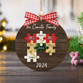 Personalized Family Puzzle Ornament, 2-Layered Christmas Puzzle Ornament CF203 - 19Gifts
