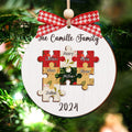 Personalized Family Puzzle Ornament, 2-Layered Christmas Puzzle Ornament CF203 - 19Gifts