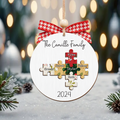 Personalized Family Puzzle Ornament, 2-Layered Christmas Puzzle Ornament CF203 - 19Gifts