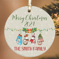 Personalized Family Stocking Ornament With Names and Year, New Family Christmas Gift CX01-26 - 19Gifts