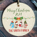 Personalized Family Stocking Ornament With Names and Year, New Family Christmas Gift CX01-26 - 19Gifts