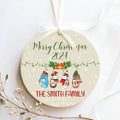Personalized Family Stocking Ornament With Names and Year, New Family Christmas Gift CX01-26 - 19Gifts