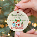 Personalized Family Stocking Ornament With Names and Year, New Family Christmas Gift CX01-26 - 19Gifts
